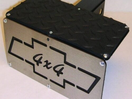 Hitch Cap/Hitch Step 4x4 Bow Tie Fits 2"x2" Reciever Hitches Powder Coated Steel