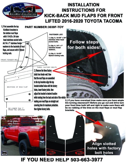 ToyotaTacomaSideKicksInstallSheetFront copy