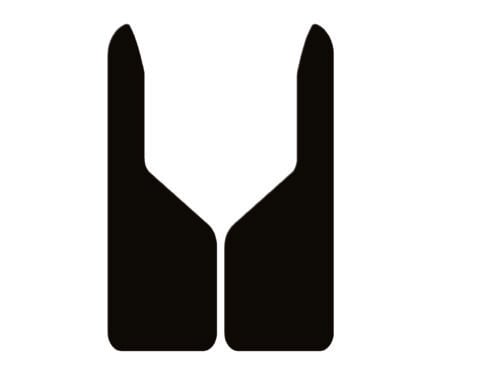 Long-John Fender Flair Mud Flaps 12" x 36" x .150" Thick Black Smooth Poly