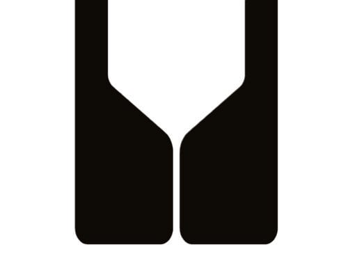 Long-John Fender Flair Mud Flaps 15" x 48" x .150" Thick Black Smooth Poly