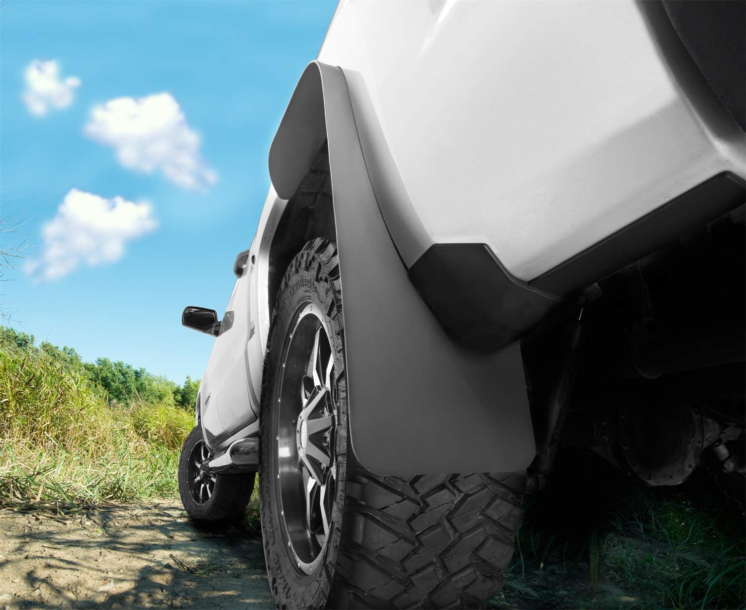 Long-John Fender Flair Mud Flaps 15" x 48" x .150" Thick Black Smooth Poly - Image 3