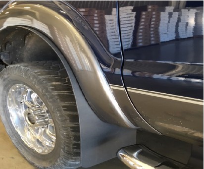 Long-John Fender Flair Mud Flaps 15" x 48" x .150" Thick Black Smooth Poly - Image 4